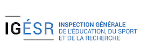 Site de l'inspection général de l'éducation, du sport et de la recherche (nouvelle fenêtre)
