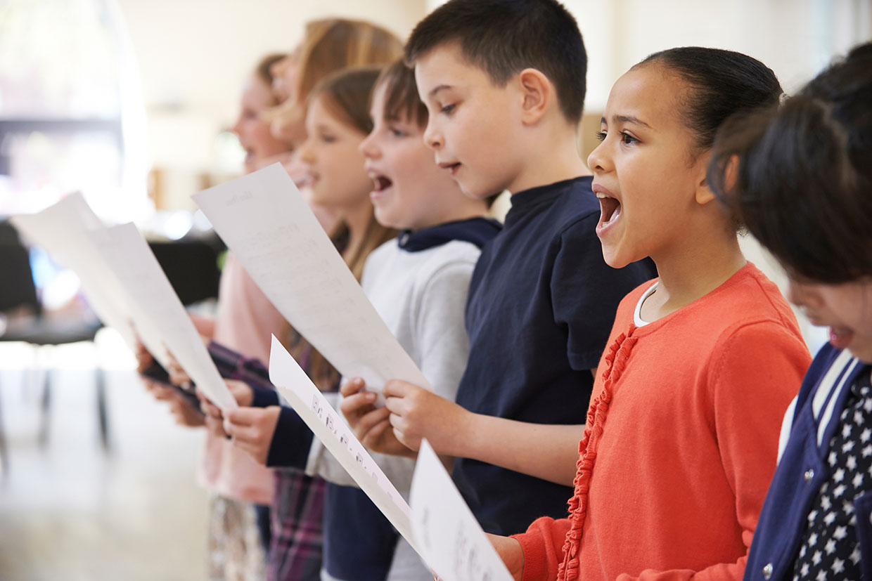 Photo cours musique chant chorale élèves