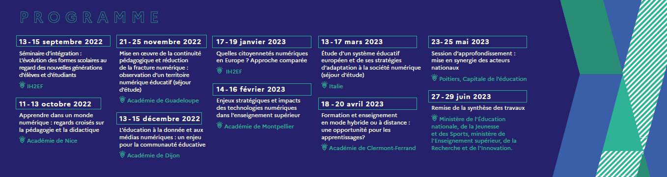 Le programme annuel des sessions du cycle des auditeurs 2022-2023