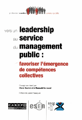 Couverture du livre Vers un leadership au service du management public