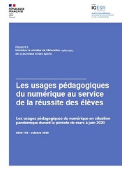 Couverture usages pédagoques numérique Igesr