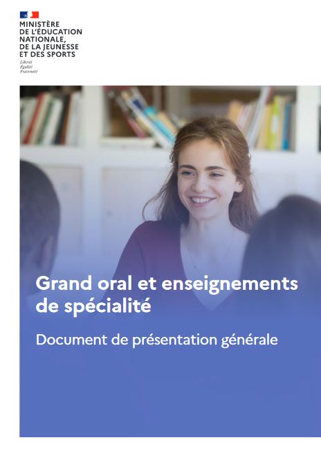 Couverutre du document de présentation de grand oral pour les enseignements de spécialité