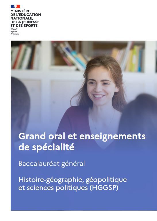 Couverture document de présentation du grand oral pour la spécialité HGGSP