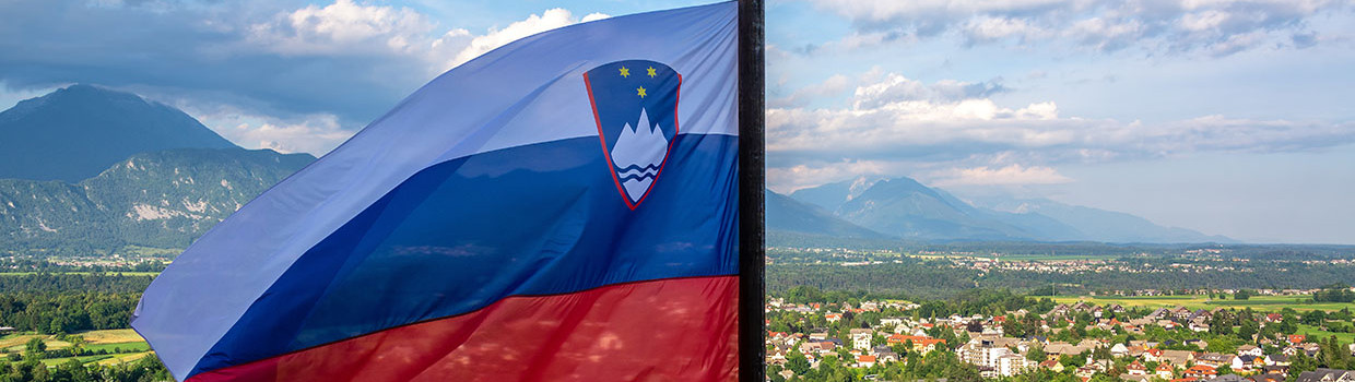 Photo Slovénie drapeau slovène ville