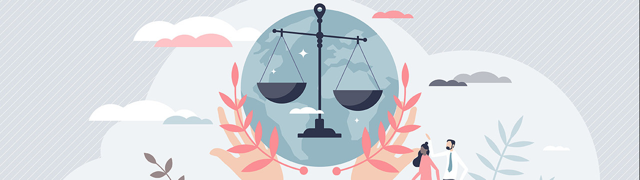 Illustration égalité hommes femmes égalité professionnelle justice droits rh ressources humaines