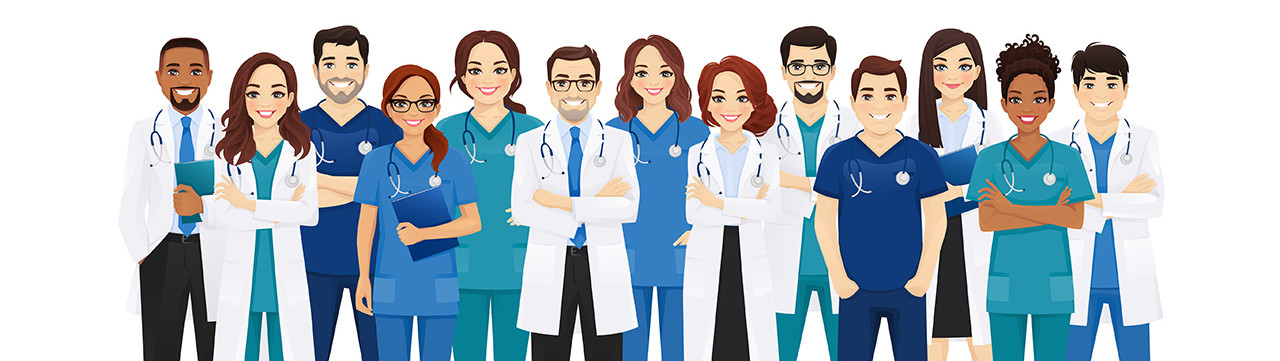Illustration tuteurs médecins medecine scolaire sante