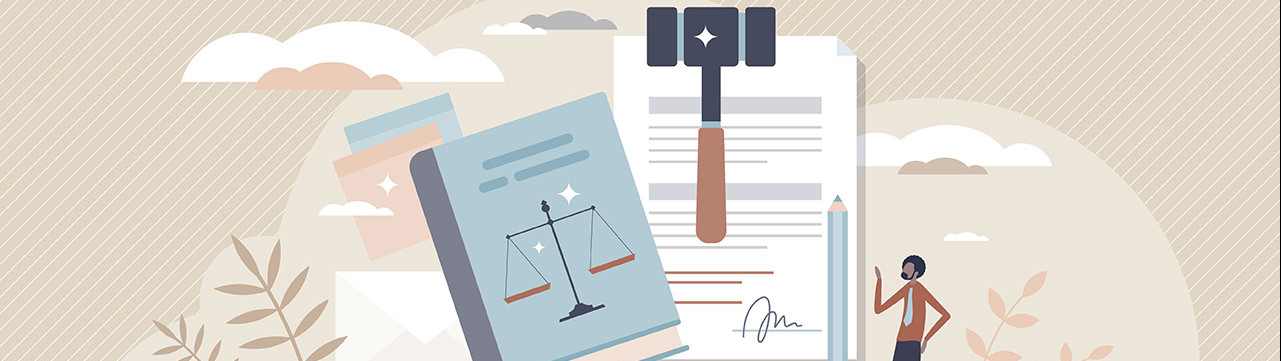 Illustraton connaissance du droit égalité justice culture juridique