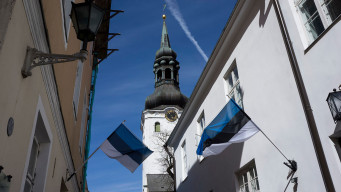 Photo Estonie drapeau estonien ville